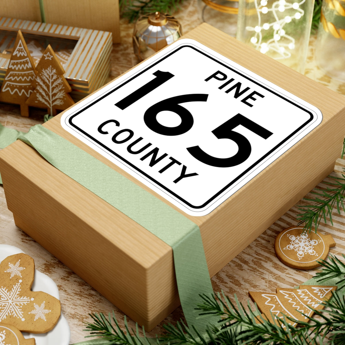 Pine County Route 165 MN (Minnesota) (Road Sign) STICKER Vinyl Kiss-Cut Decal