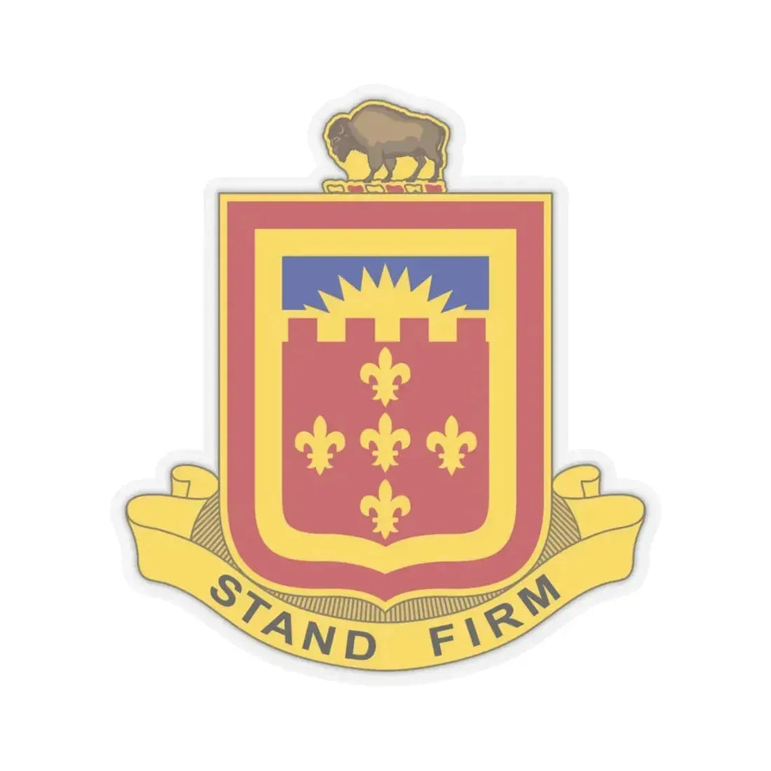 350 Armored Field Artillery Battalion (U.S. Army) STICKER Vinyl Kiss-Cut Decal 6 Inch Transparent - The Sticker Space