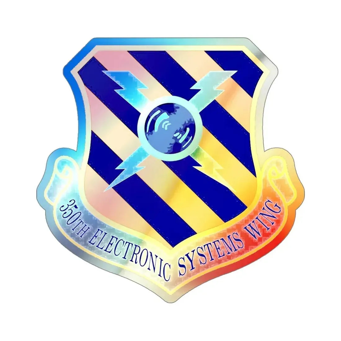 350th Electronic Systems Wing (U.S. Air Force) Holographic STICKER Die-Cut Vinyl Decal - The Sticker Space