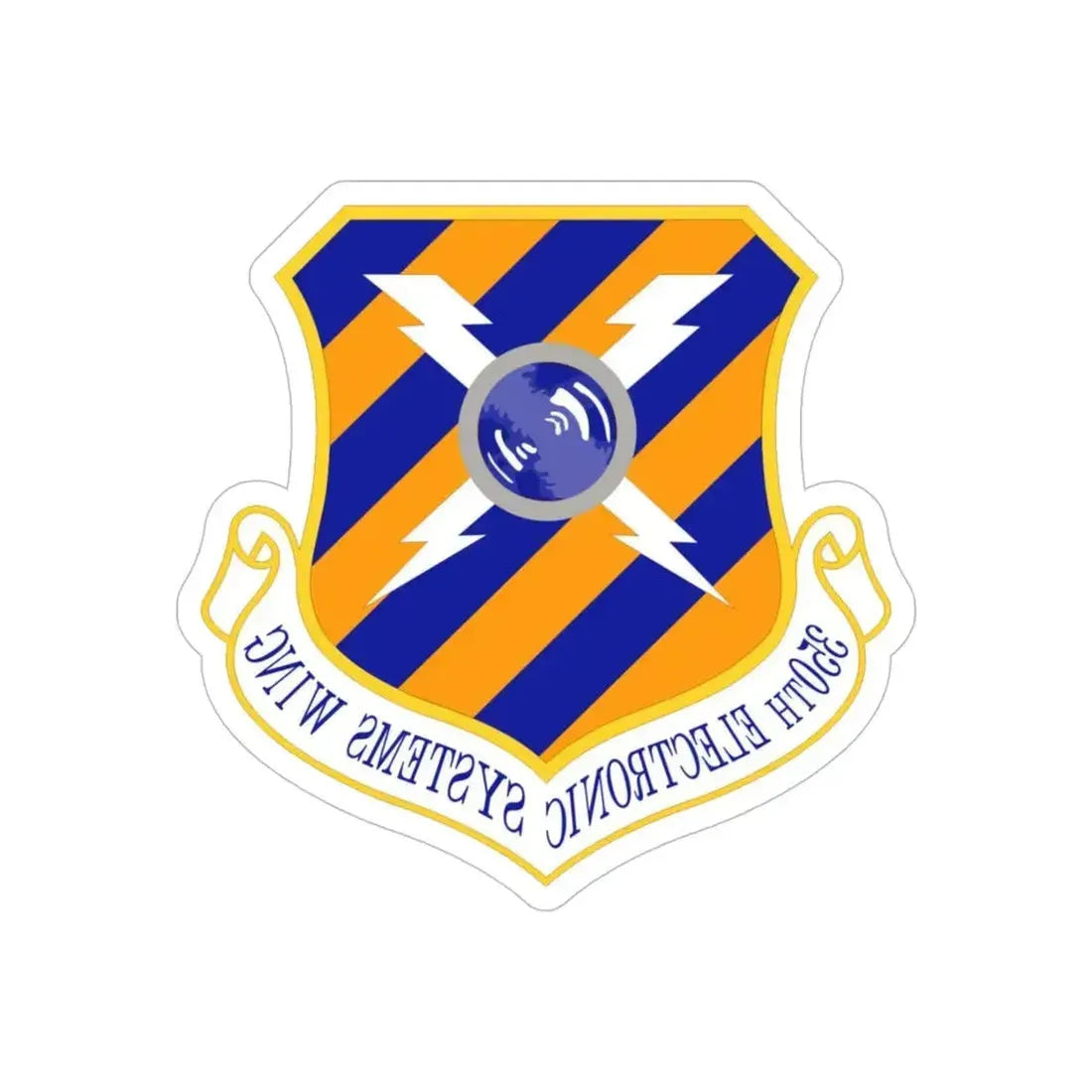 350th Electronic Systems Wing (U.S. Air Force) REVERSE PRINT Transparent Die-Cut STICKER - The Sticker Space