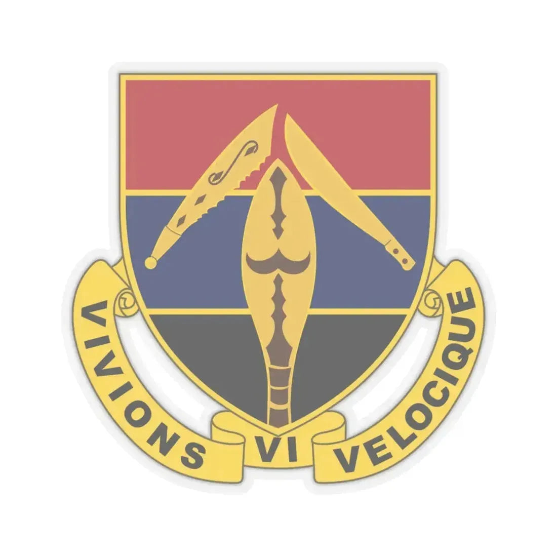 351 Armored Field Artillery Battalion (U.S. Army) STICKER Vinyl Kiss-Cut Decal 6 Inch Transparent - The Sticker Space