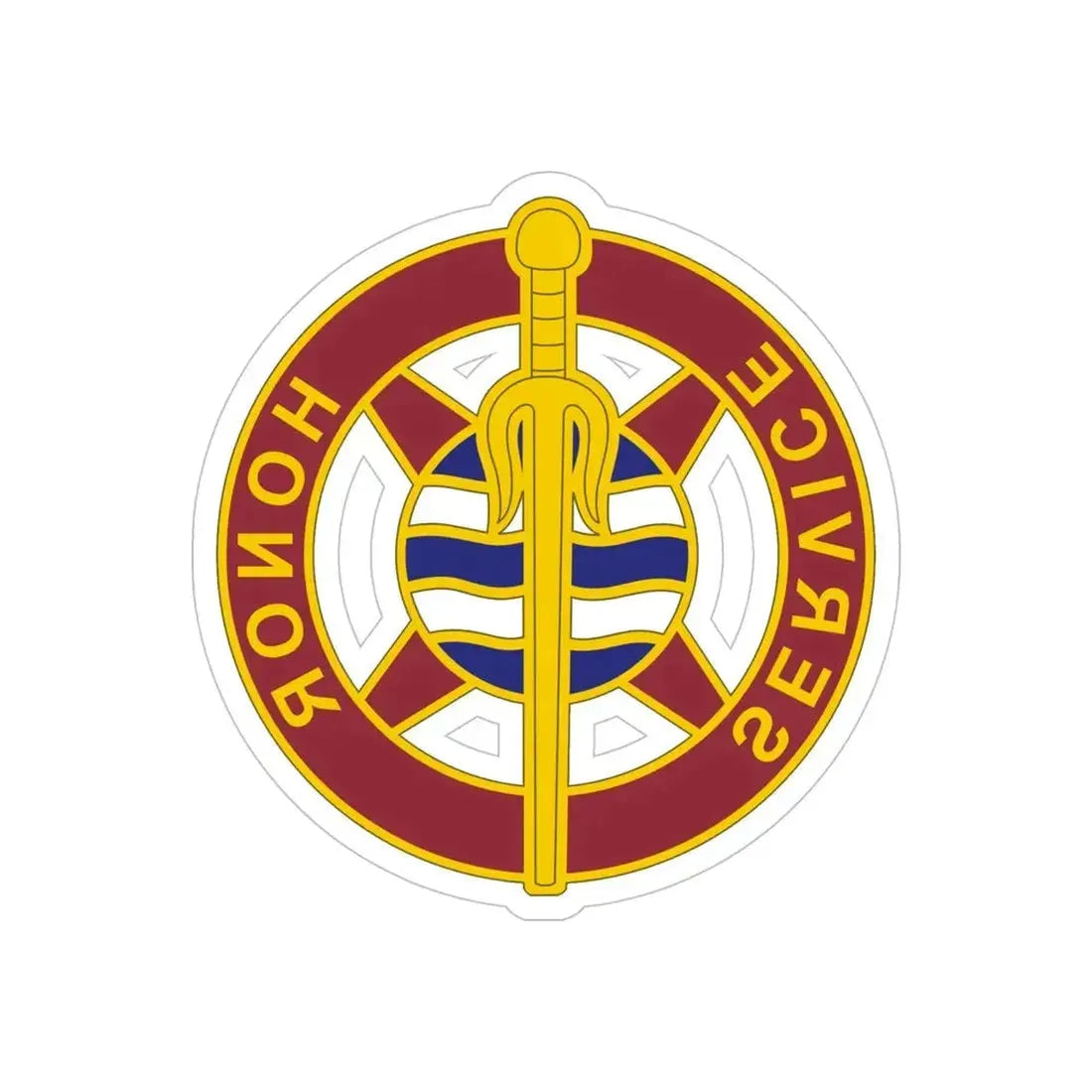 354 Transportation Battalion (U.S. Army) REVERSE PRINT Transparent Die-Cut STICKER - The Sticker Space