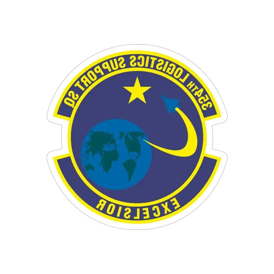 354th Logistics Support Squadron (U.S. Air Force) REVERSE PRINT Transparent Die-Cut STICKER - The Sticker Space