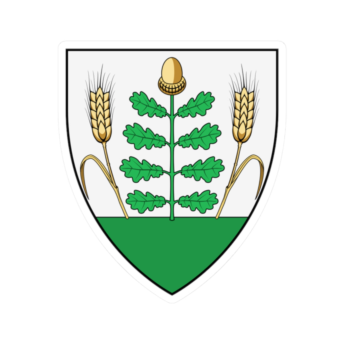 Coa Hungary Town Iván (Hungary) (Coat of Arms) STICKER Vinyl Kiss-Cut Decal