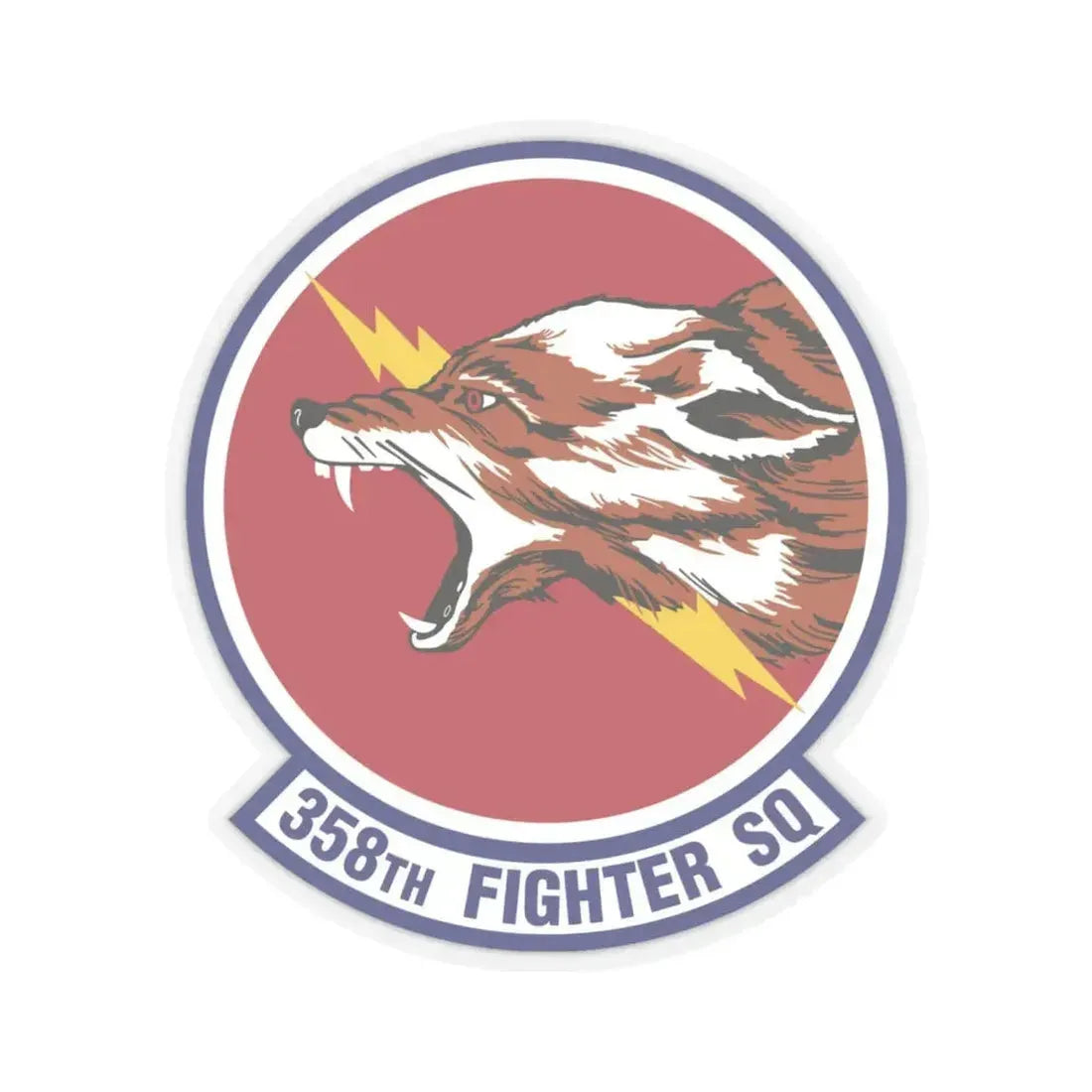 358th Fighter Squadron (U.S. Air Force) STICKER Vinyl Kiss-Cut Decal 6 Inch Transparent - The Sticker Space