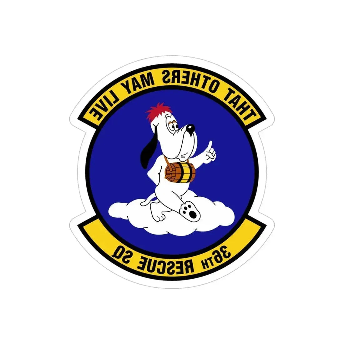 36 Rescue Sq AETC (U.S. Air Force) REVERSE PRINT Transparent Die-Cut STICKER - The Sticker Space