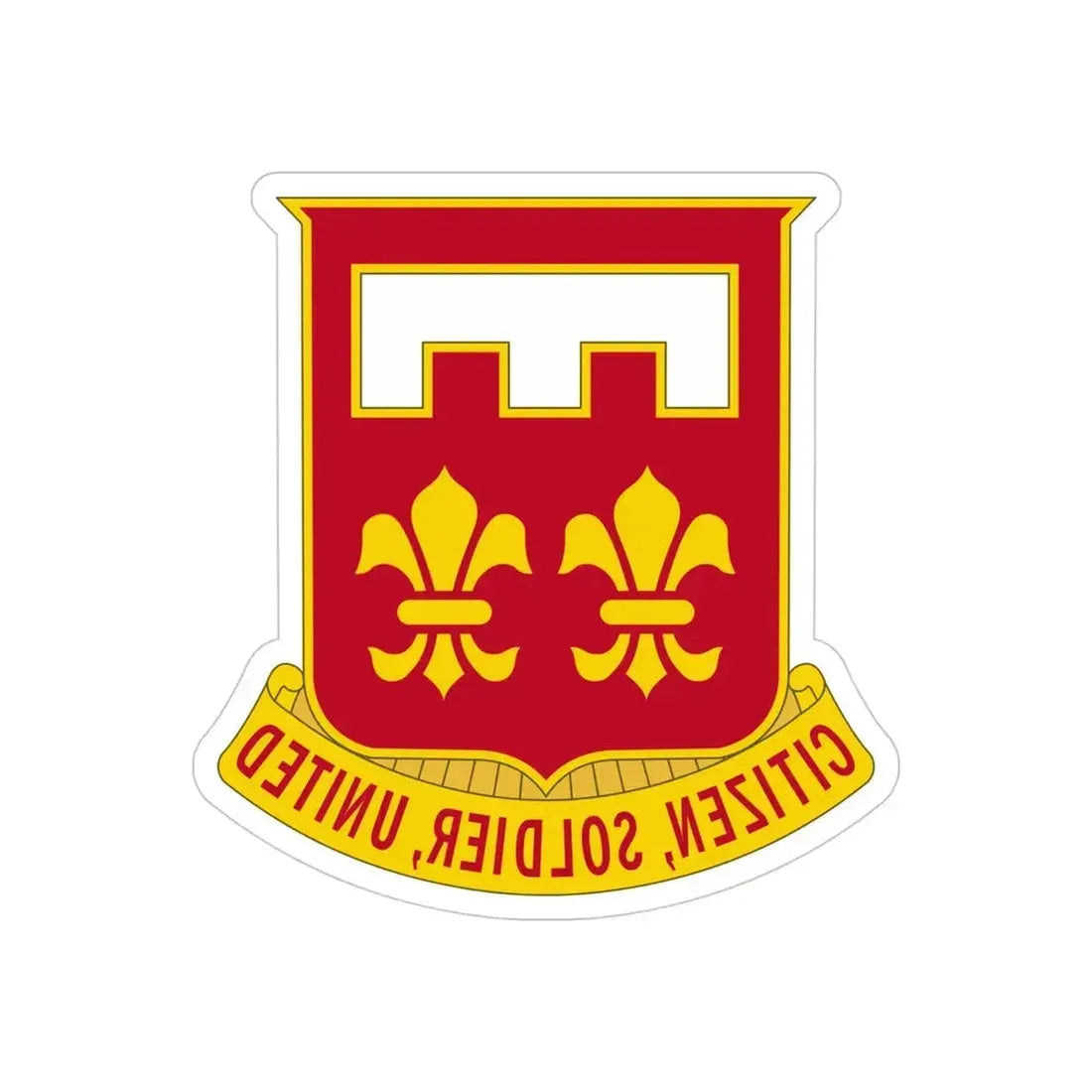 367 Engineer Battalion (U.S. Army) REVERSE PRINT Transparent Die-Cut STICKER - The Sticker Space