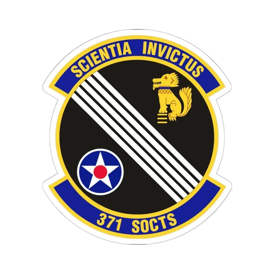 371 Special Operations Combat Training Squadron AFSOC (U.S. Air Force) STICKER Vinyl Kiss-Cut Decal 6 Inch White - The Sticker Space