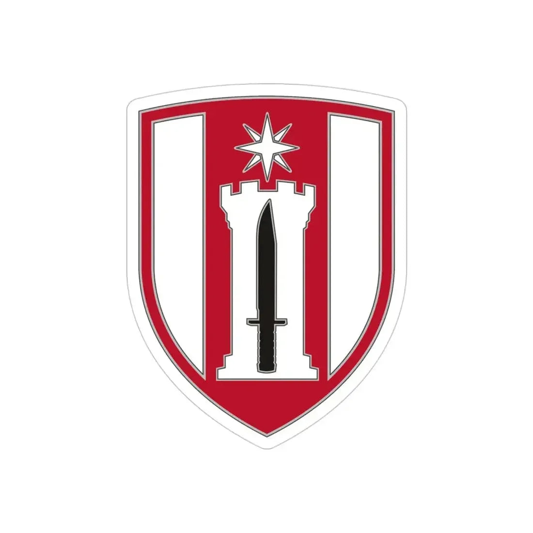 372 Engineer Brigade (U.S. Army) REVERSE PRINT Transparent Die-Cut STICKER - The Sticker Space