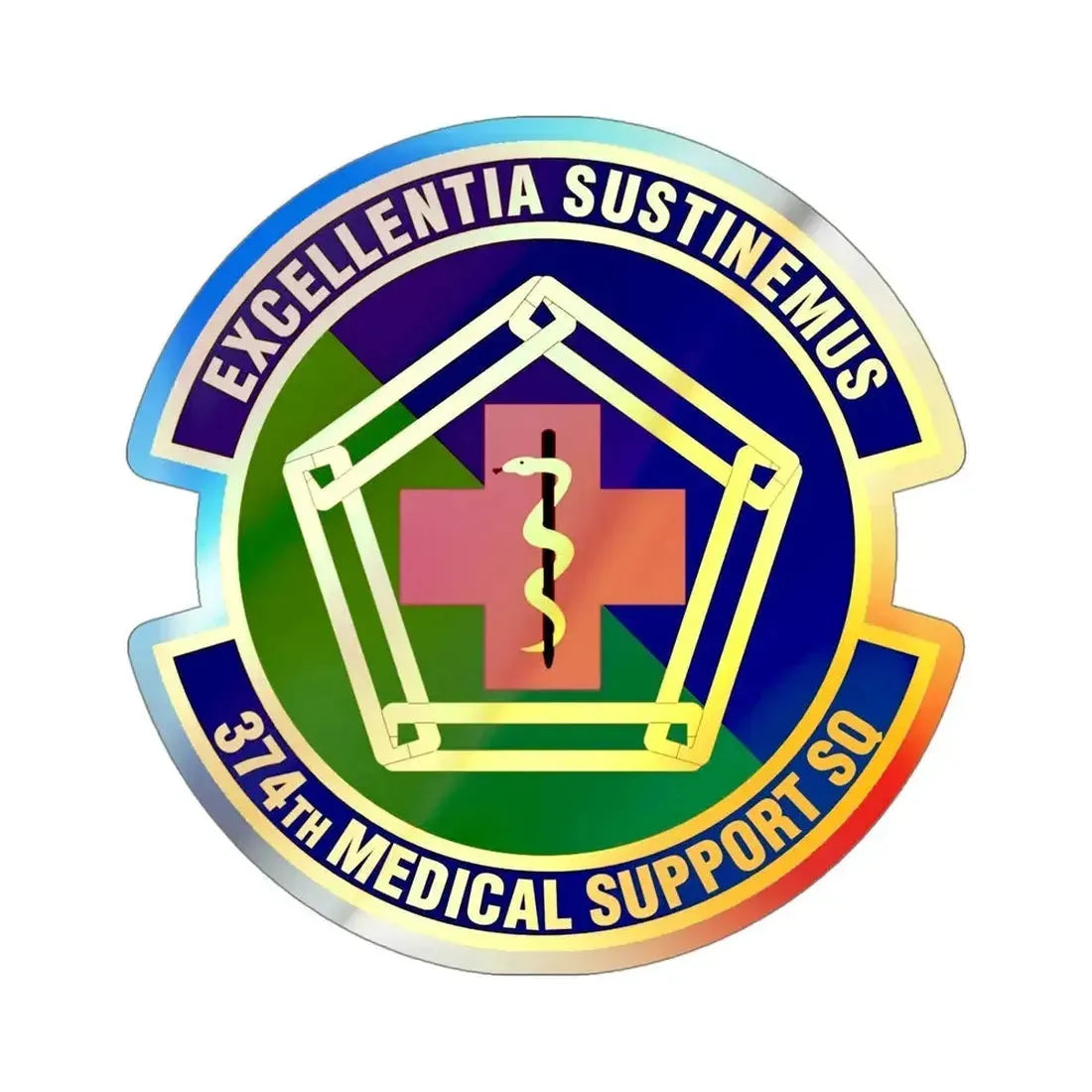 374th Medical Support Squadron (U.S. Air Force) Holographic STICKER Die-Cut Vinyl Decal - The Sticker Space