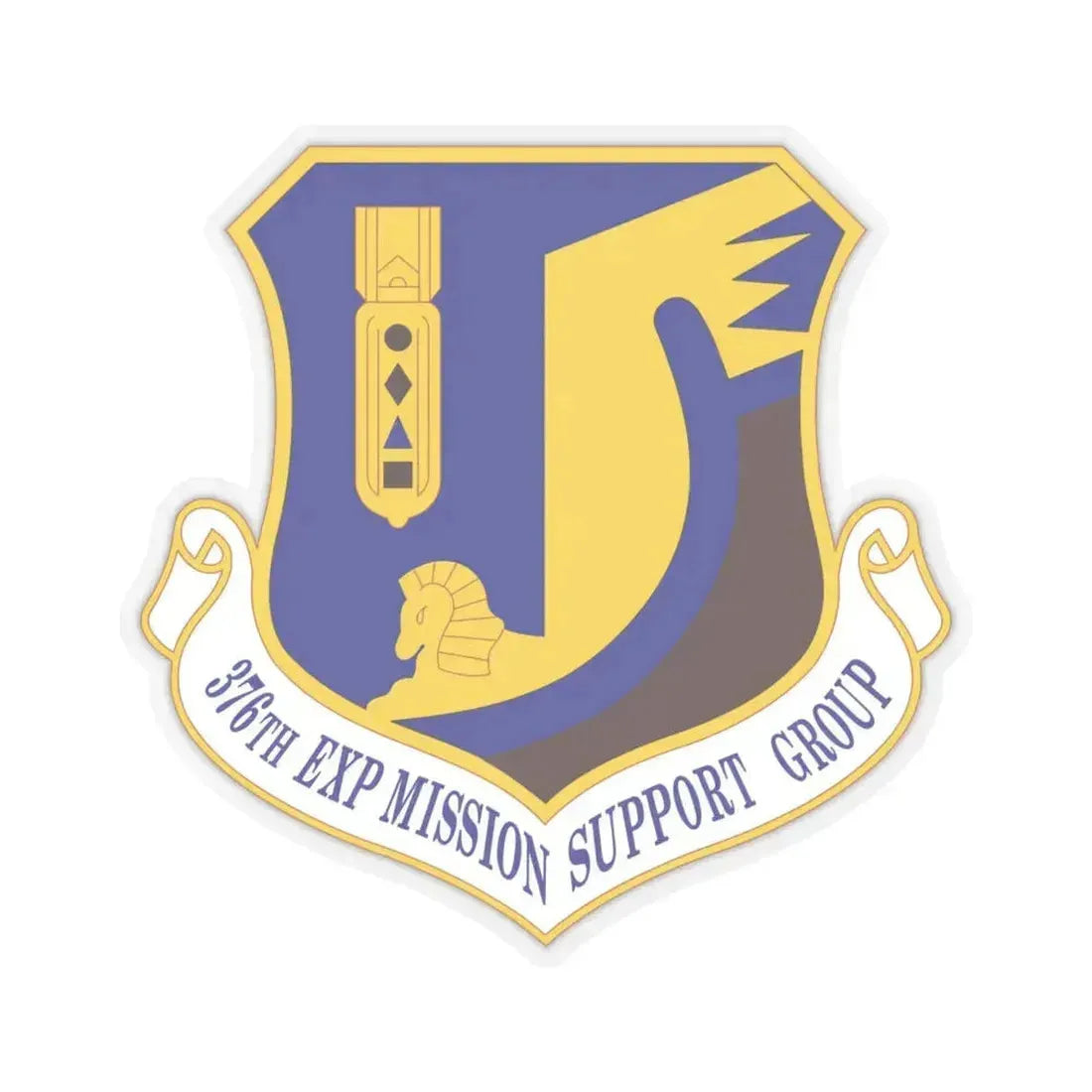 376th Expeditionary Mission Support Group (U.S. Air Force) STICKER Vinyl Kiss-Cut Decal 6 Inch Transparent - The Sticker Space