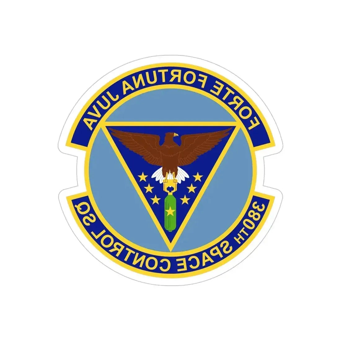 380th Space Control Squadron (U.S. Air Force) REVERSE PRINT Transparent Die-Cut STICKER - The Sticker Space