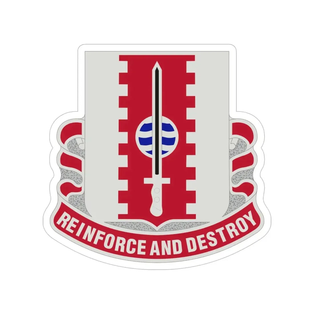 386 Engineer Battalion (U.S. Army) Transparent STICKER Die-Cut Vinyl Decal - The Sticker Space