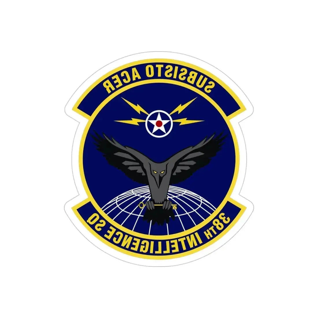 38th Intelligence Squadron (U.S. Air Force) REVERSE PRINT Transparent Die-Cut STICKER - The Sticker Space