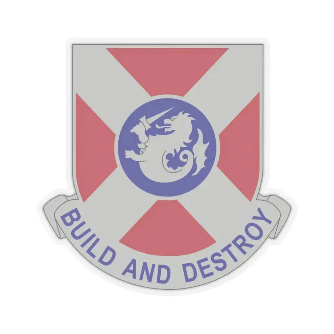 391 Engineer Battalion (U.S. Army) STICKER Vinyl Kiss-Cut Decal 6 Inch Transparent - The Sticker Space