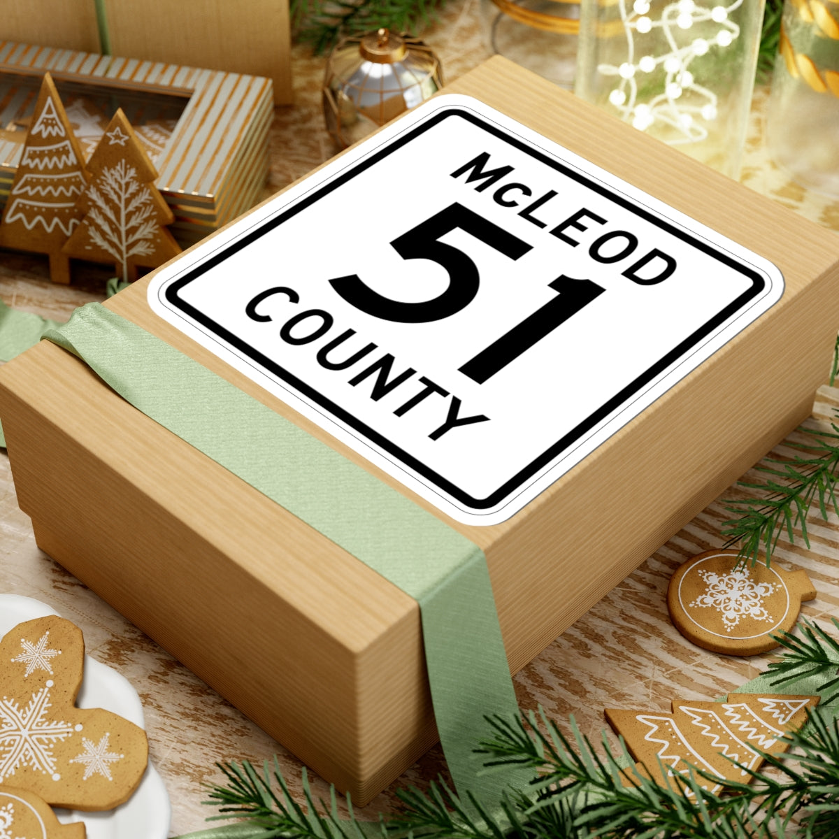 McLeod County 51 MN (Minnesota) (Road Sign) STICKER Vinyl Kiss-Cut Decal