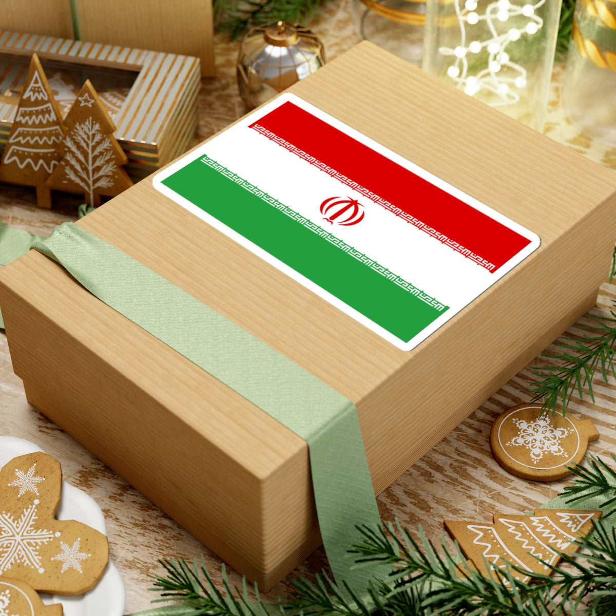 Flag of Iran upside down (Iran) STICKER Vinyl Kiss-Cut Decal