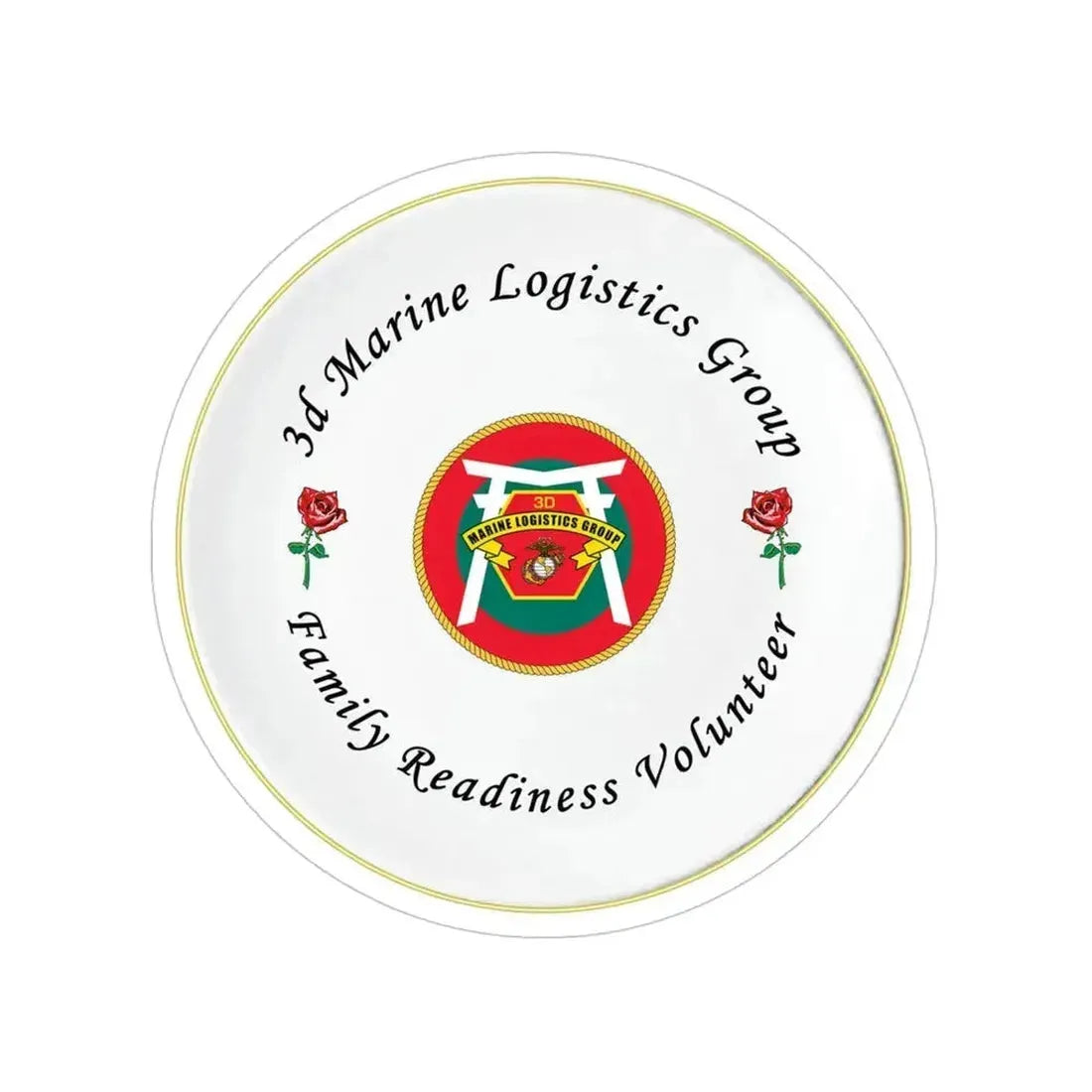 3d Marines Logistics Group Family Readiness Volunteer (USMC) Transparent STICKER Die-Cut Vinyl Decal - The Sticker Space