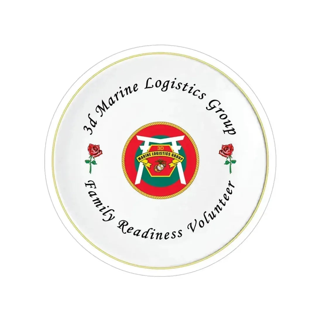3d Marines Logistics Group Family Readiness Volunteer (USMC) Transparent STICKER Die-Cut Vinyl Decal - The Sticker Space