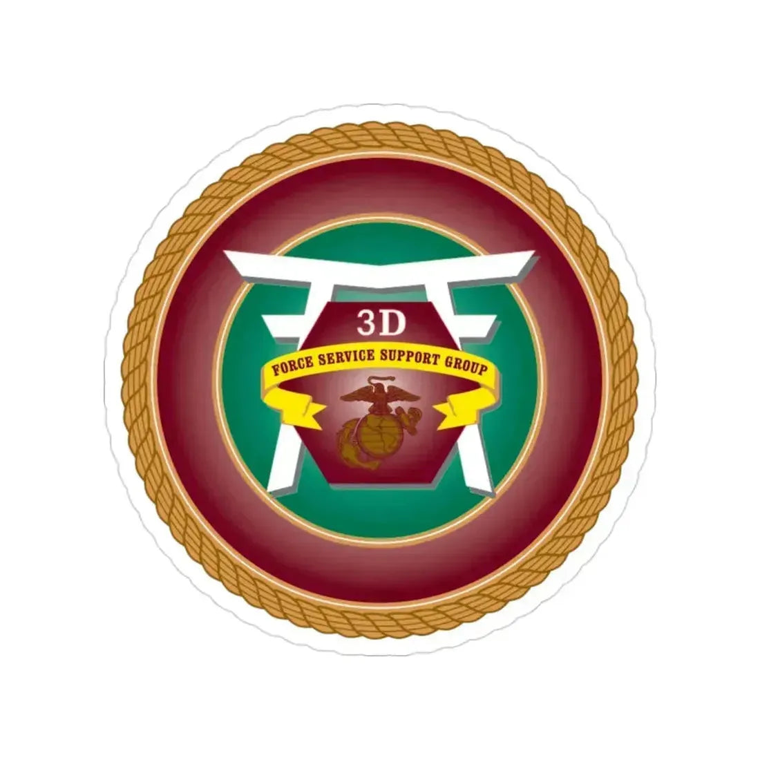 3rd Force Service Support Group 3D FSSG (USMC) Transparent STICKER Die-Cut Vinyl Decal - The Sticker Space