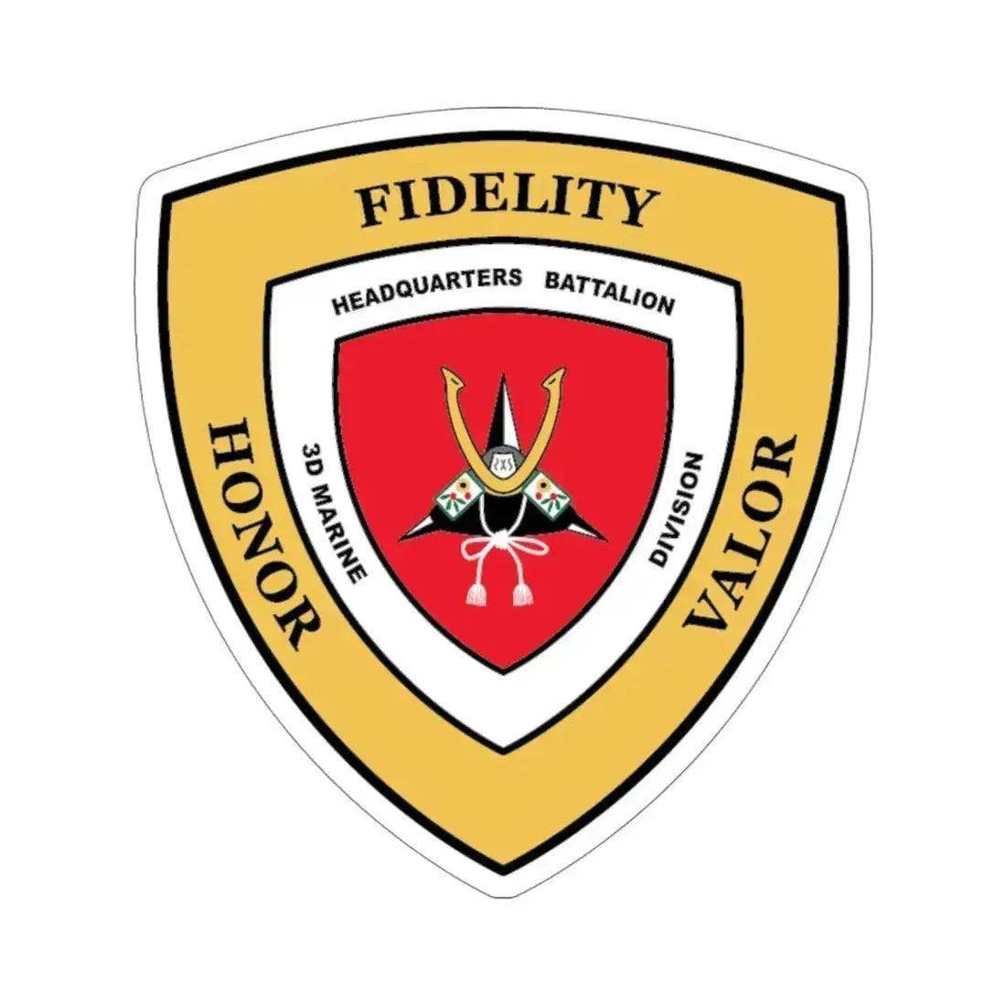 3rd Marine Division HQ Bn (USMC) STICKER Vinyl Die-Cut Decal - The Sticker Space