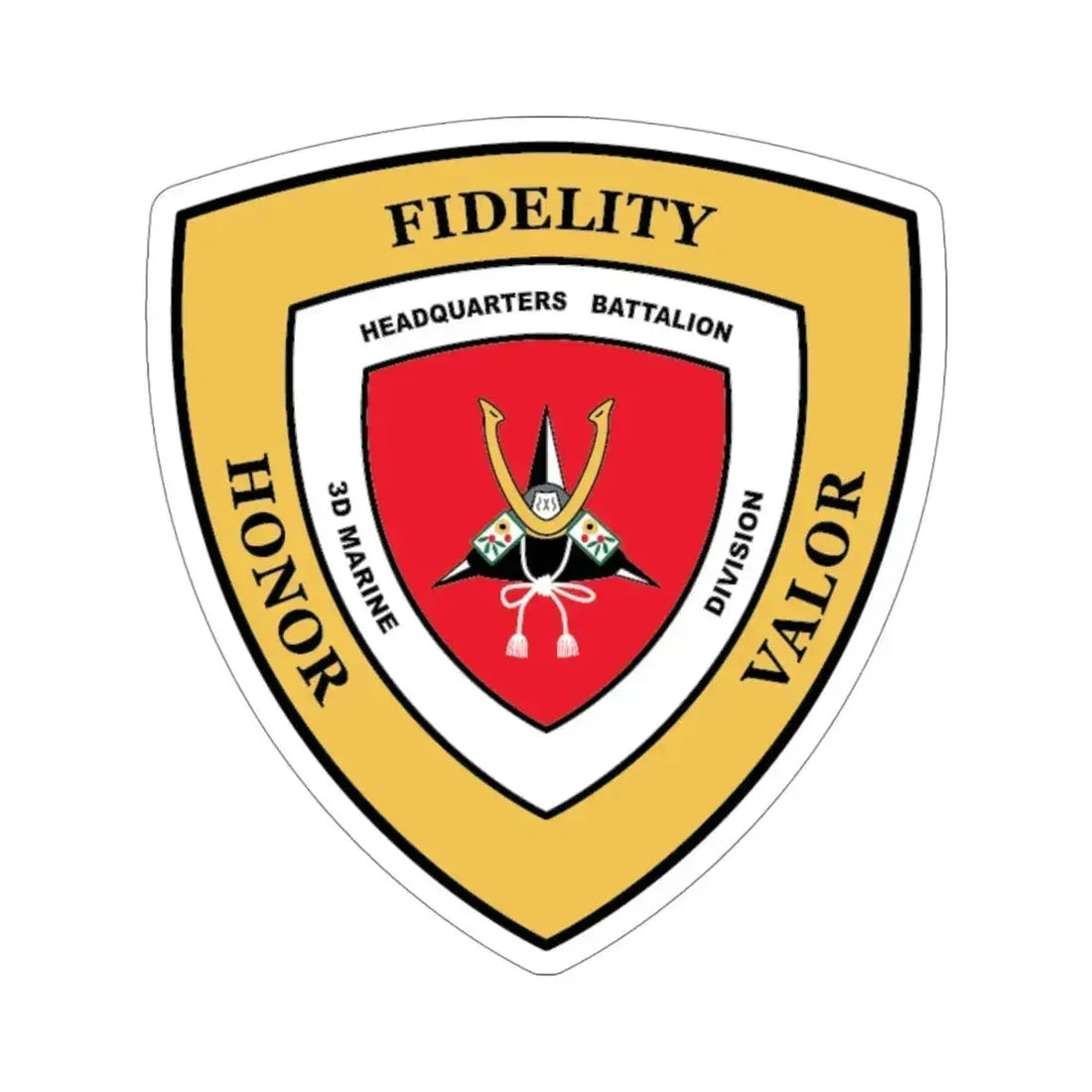 3rd Marine Division HQ Bn (USMC) STICKER Vinyl Die-Cut Decal - The Sticker Space