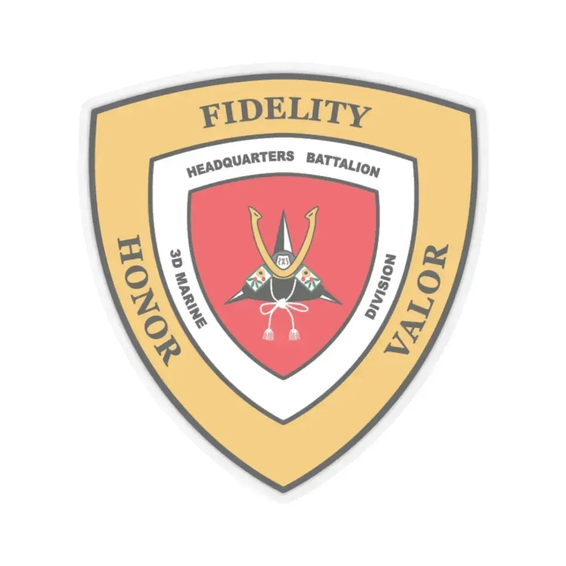 3rd Marine Division HQ Bn (USMC) STICKER Vinyl Kiss-Cut Decal 6 Inch Transparent - The Sticker Space