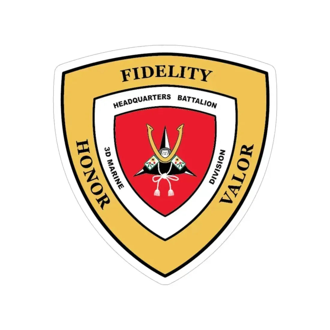 3rd Marine Division HQ Bn (USMC) Transparent STICKER Die-Cut Vinyl Decal - The Sticker Space