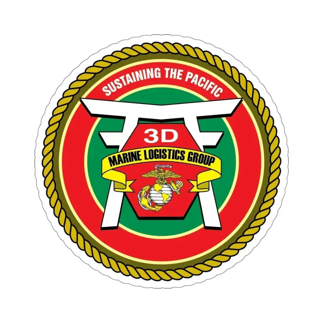 3rd Marines Logistics Group (USMC) STICKER Vinyl Die-Cut Decal - The Sticker Space
