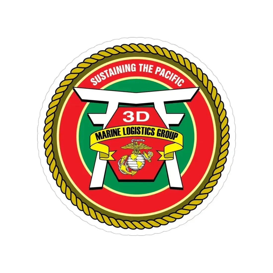 3rd Marines Logistics Group (USMC) Transparent STICKER Die-Cut Vinyl Decal - The Sticker Space