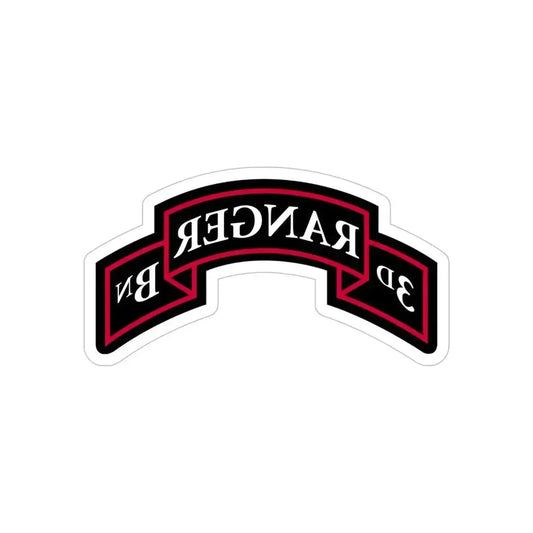 3rd Ranger Battalion (U.S. Army) REVERSE PRINT Transparent Die-Cut STICKER 6 Inch Die-Cut Transparent - The Sticker Space