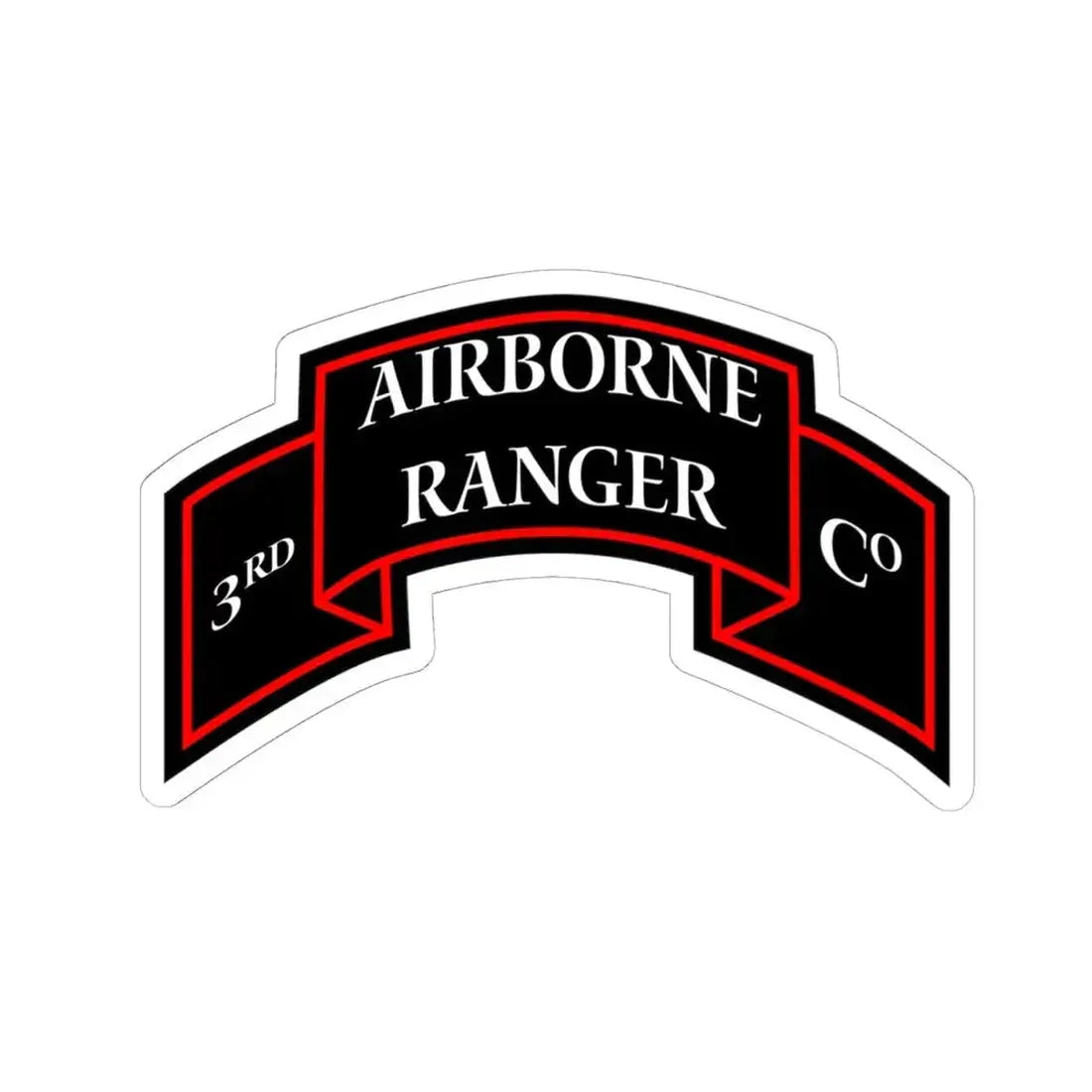 3rd Ranger Infantry Company (U.S. Army) STICKER Vinyl Kiss-Cut Decal 6 Inch White - The Sticker Space