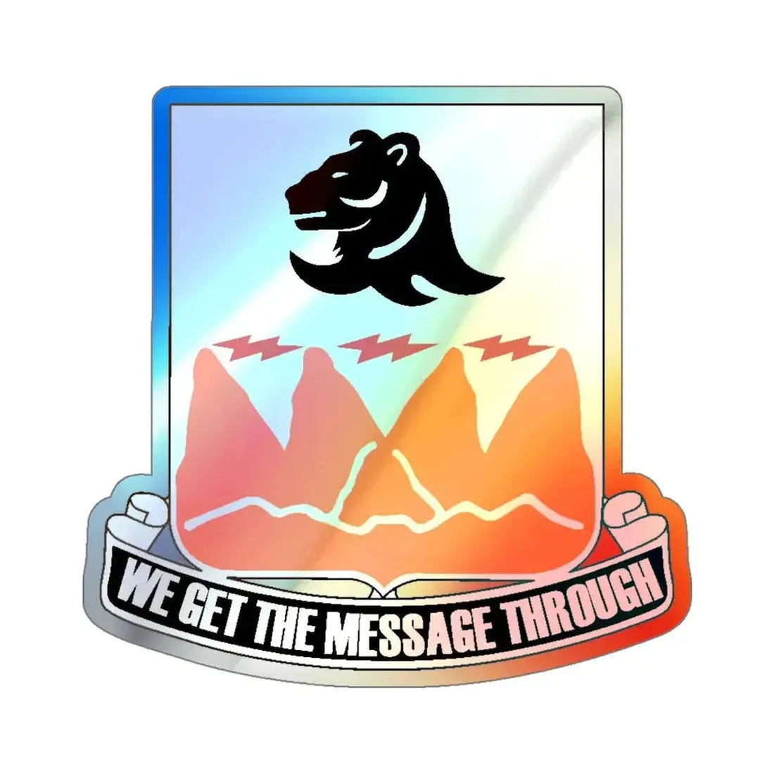 4 Signal Battalion (U.S. Army) Holographic STICKER Die-Cut Vinyl Decal - The Sticker Space