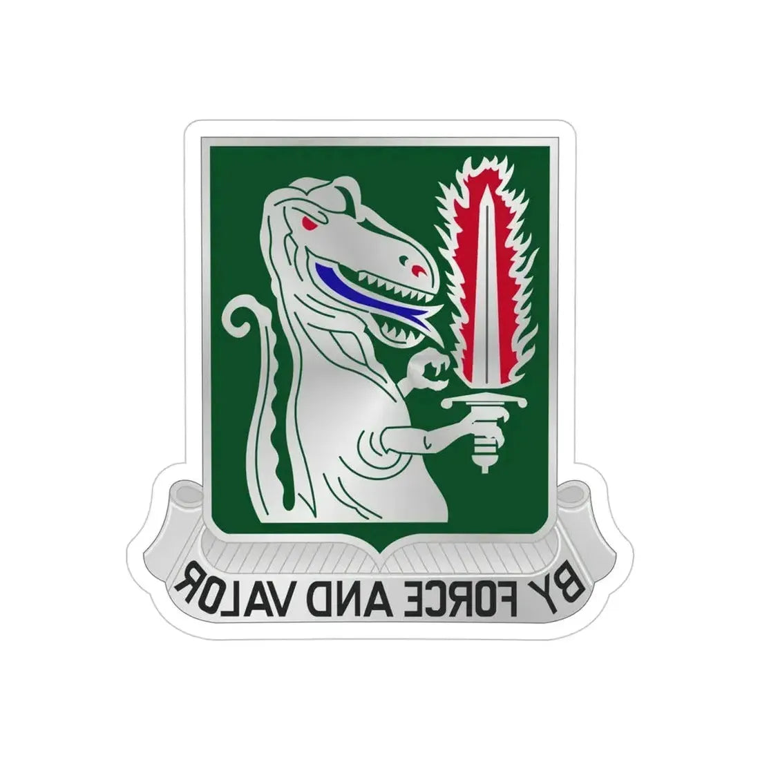40 Cavalry Regiment (U.S. Army) REVERSE PRINT Transparent Die-Cut STICKER - The Sticker Space