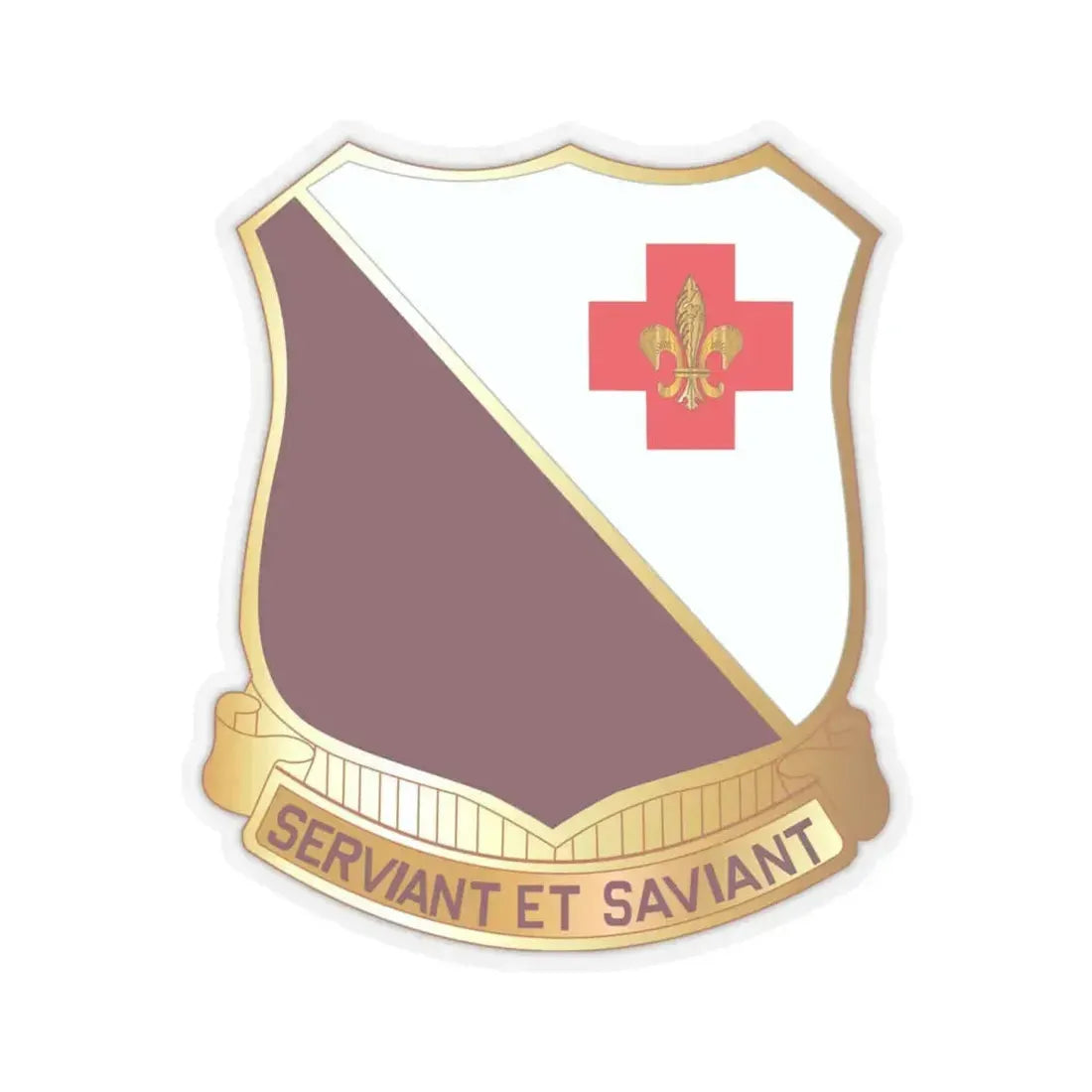 40 Medical Battalion (U.S. Army) STICKER Vinyl Kiss-Cut Decal 6 Inch Transparent - The Sticker Space