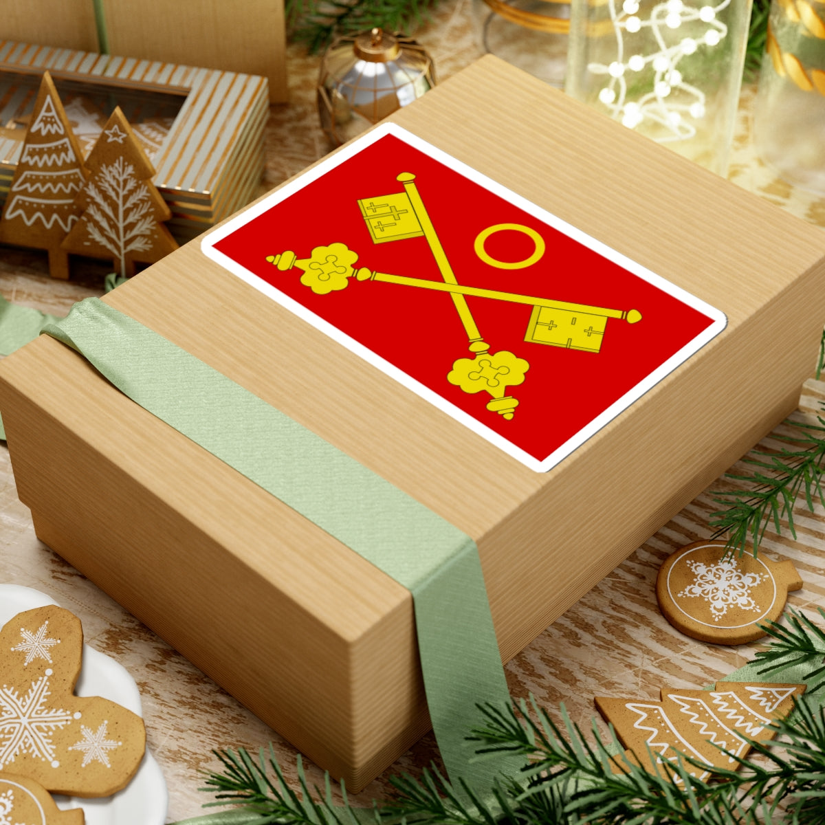 Saint Peter Westminster Abbey Flag (England) STICKER Vinyl Kiss-Cut Decal