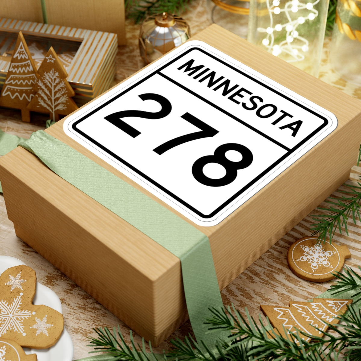 MN-278 1948 (Minnesota) (Road Sign) STICKER Vinyl Kiss-Cut Decal