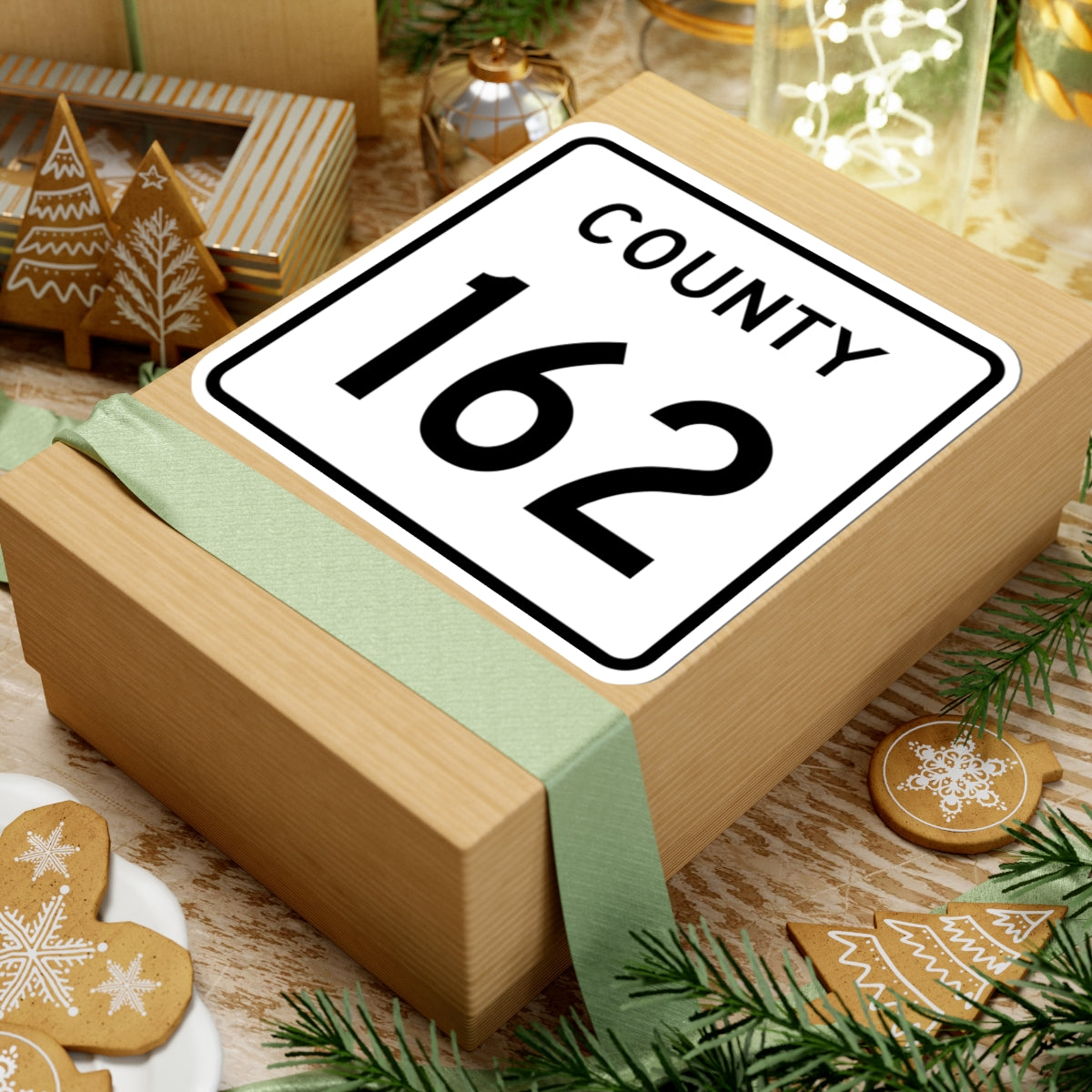 County 162 square (Minnesota) (Road Sign) STICKER Vinyl Kiss-Cut Decal