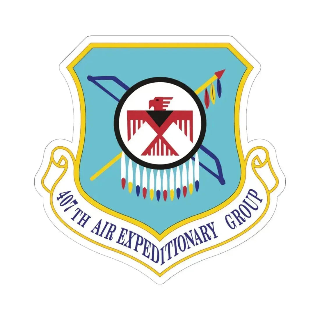 407th Air Expeditionary Group (U.S. Air Force) STICKER Vinyl Kiss-Cut Decal 6 Inch White - The Sticker Space