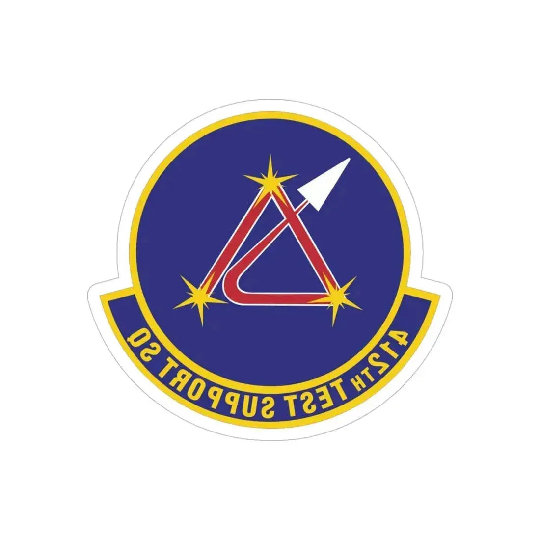 412th Test Support Squadron (U.S. Air Force) REVERSE PRINT Transparent Die-Cut STICKER - The Sticker Space