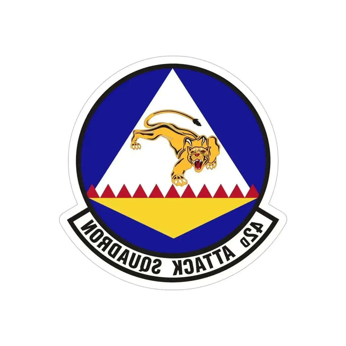 42 Attack Squadron ACC (U.S. Air Force) REVERSE PRINT Transparent Die-Cut STICKER - The Sticker Space