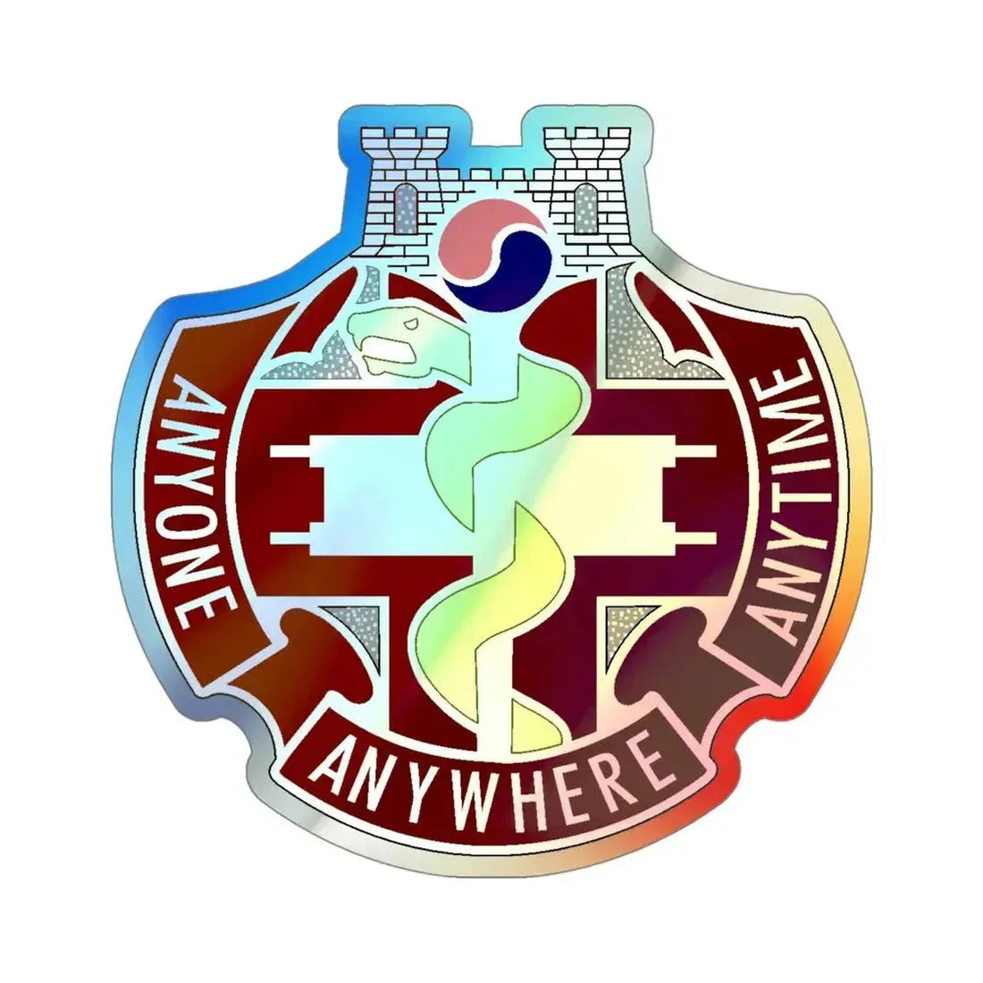 421 Medical Battalion (U.S. Army) Holographic STICKER Die-Cut Vinyl Decal - The Sticker Space