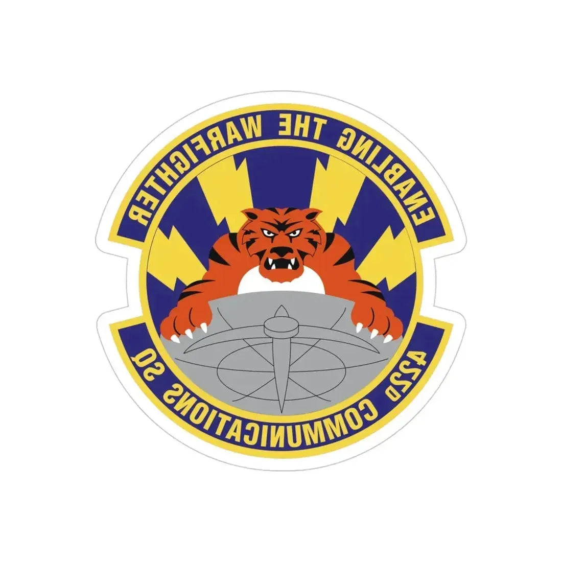 422d Communications Squadron (U.S. Air Force) REVERSE PRINT Transparent Die-Cut STICKER - The Sticker Space