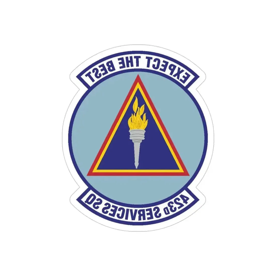 423d Services Squadron (U.S. Air Force) REVERSE PRINT Transparent Die-Cut STICKER - The Sticker Space