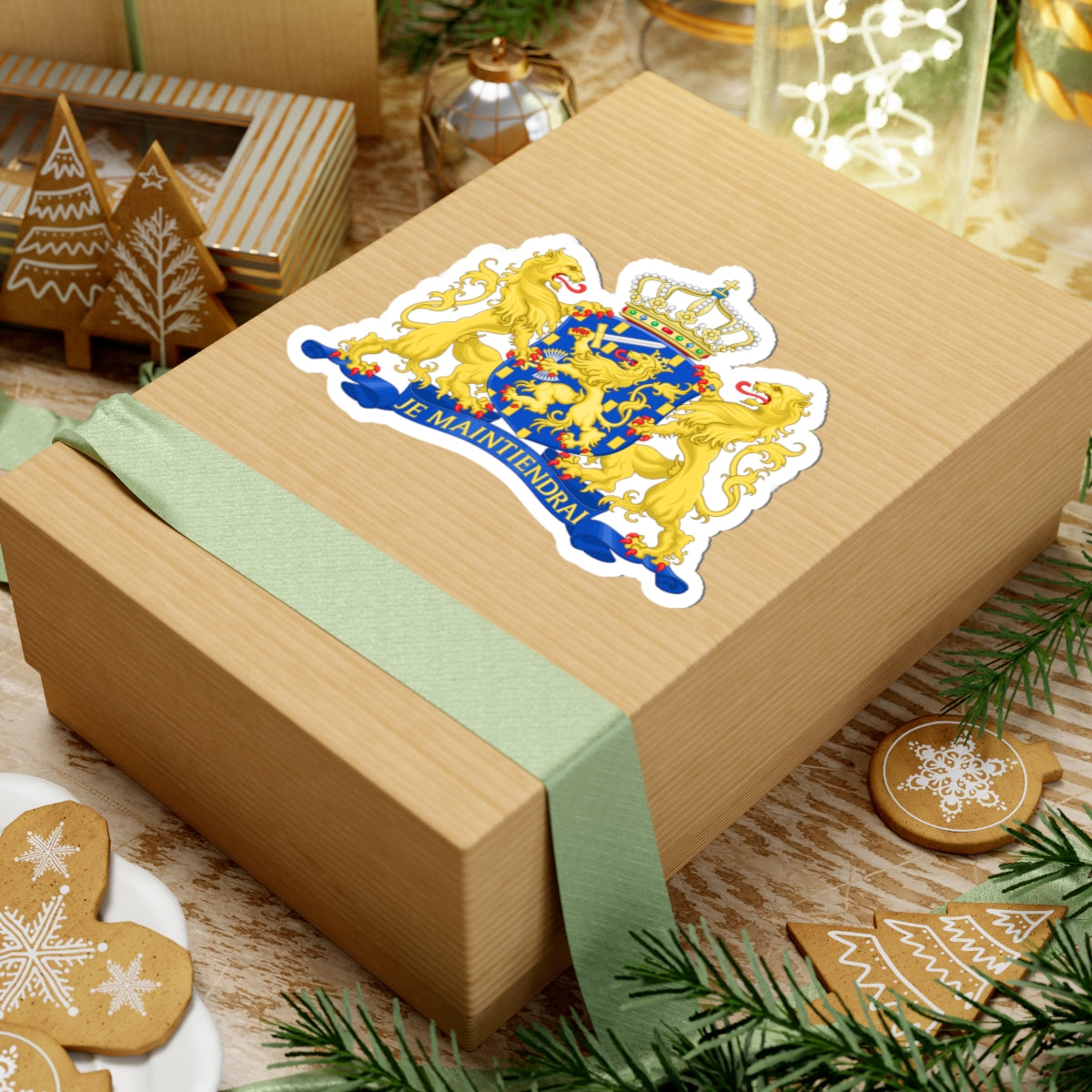 State coat of arms of the Netherlands - STICKER Vinyl Kiss-Cut Decal