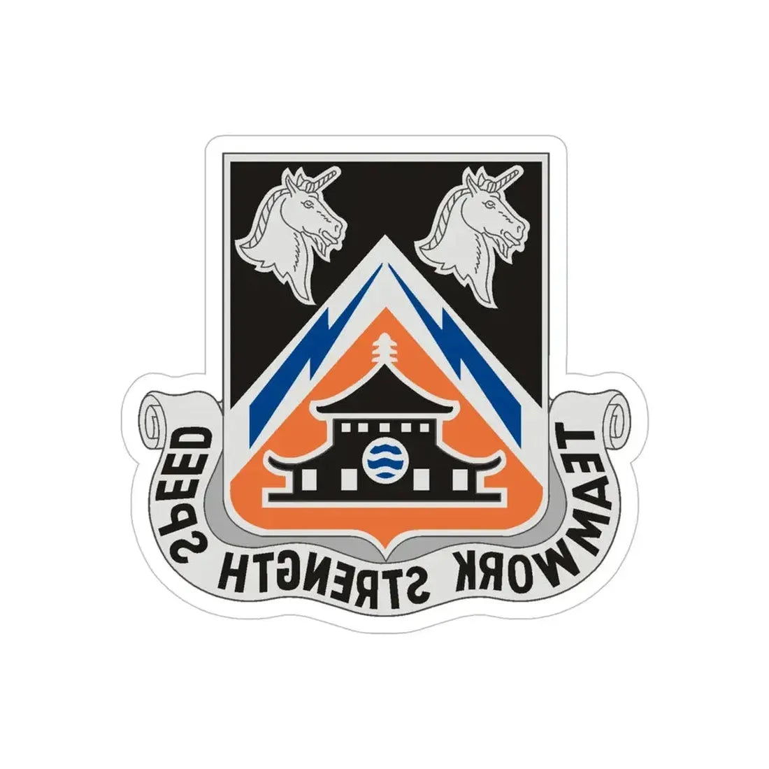 43 Signal Battalion (U.S. Army) REVERSE PRINT Transparent Die-Cut STICKER - The Sticker Space