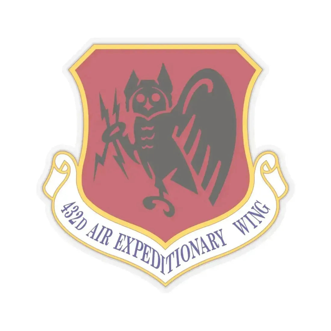 432d Air Expeditionary Wing (U.S. Air Force) STICKER Vinyl Kiss-Cut Decal 6 Inch Transparent - The Sticker Space