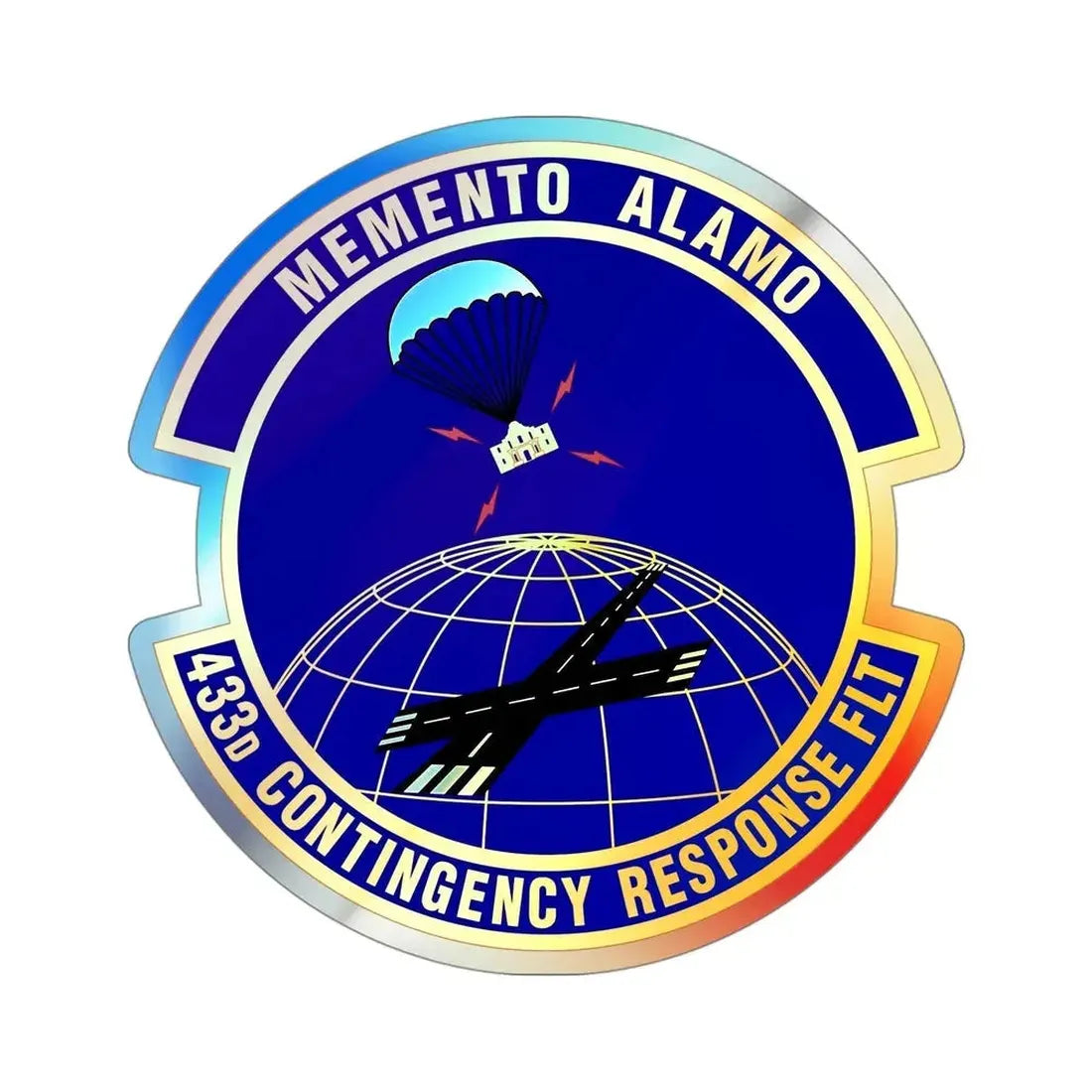 433 Contingency Response Flight AFRC (U.S. Air Force) Holographic STICKER Die-Cut Vinyl Decal - The Sticker Space