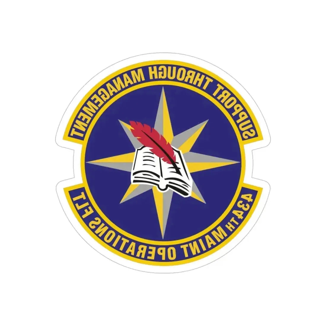 434th Maintenance Operations Flight (U.S. Air Force) REVERSE PRINT Transparent Die-Cut STICKER - The Sticker Space