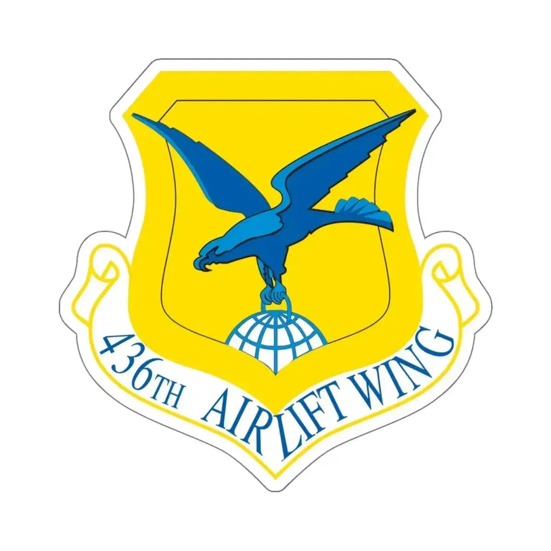 436th Airlift Wing (U.S. Air Force) STICKER Vinyl Kiss-Cut Decal 6 Inch White - The Sticker Space
